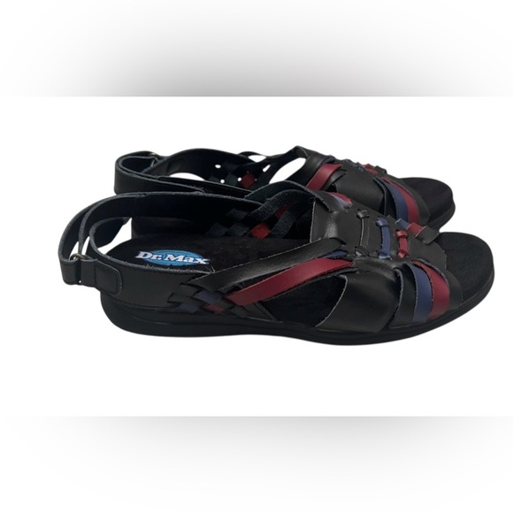 Women’s Dr. Max Woven Slip Back Slip-On Leather Sandals: 8 Wide - Picture 3 of 7